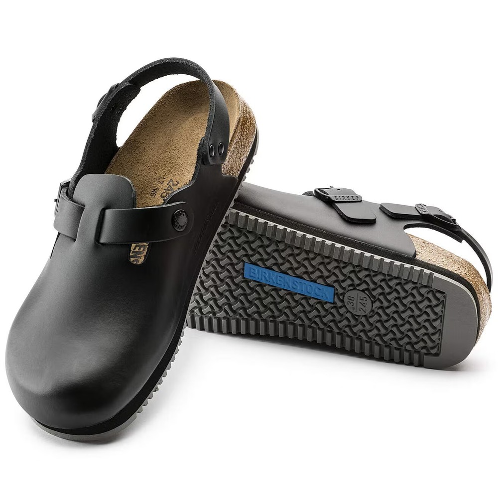 Womens EU 40 US 9 Birkenstock Professional Tokio Super Grip Leather Black Narrow